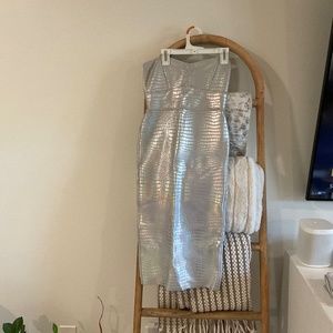 Stunning Silver tube top dress